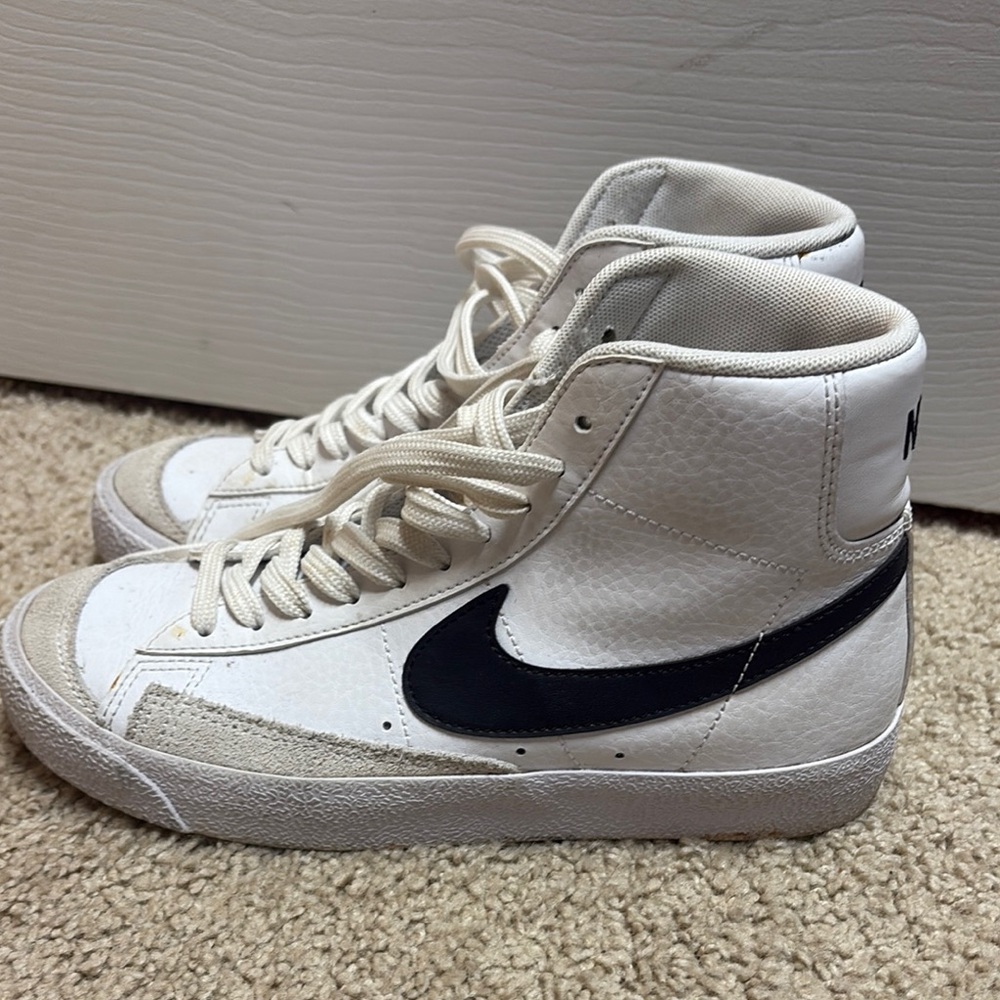Nike High-Top Sneakers in White and Black